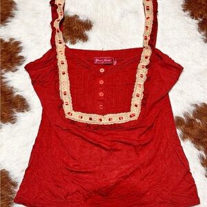 Guess Y2K Crochet-Trim Tank Top